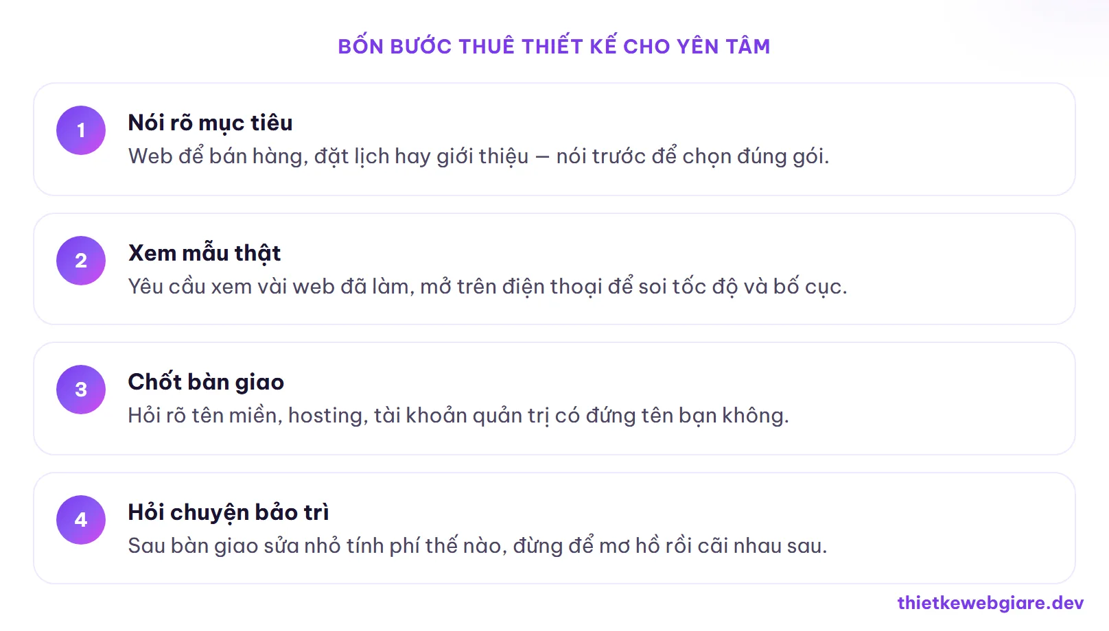 Bốn bước thuê thiết kế cho yên tâm — tự làm web hay thuê thiết kế