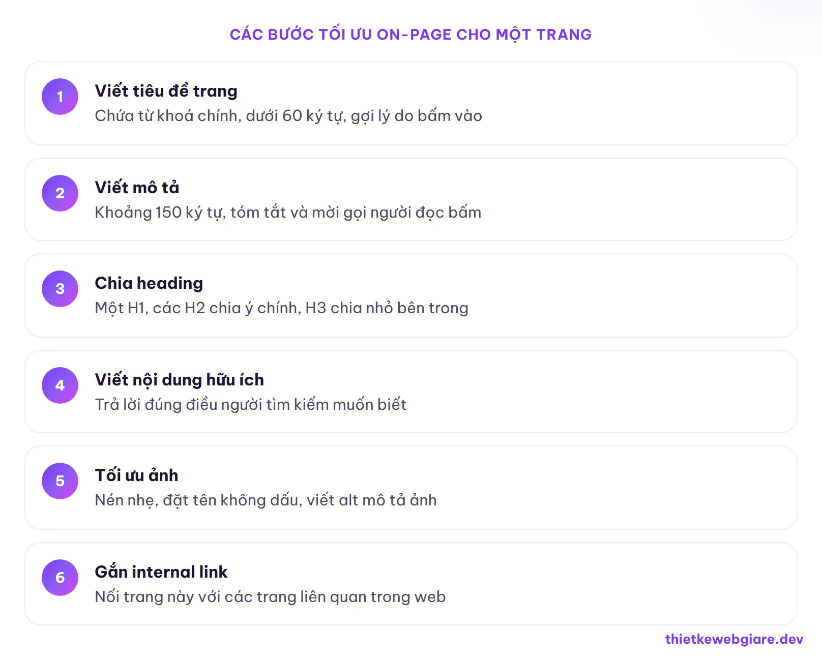 Các bước tối ưu on-page cho một trang — on-page SEO là gì
