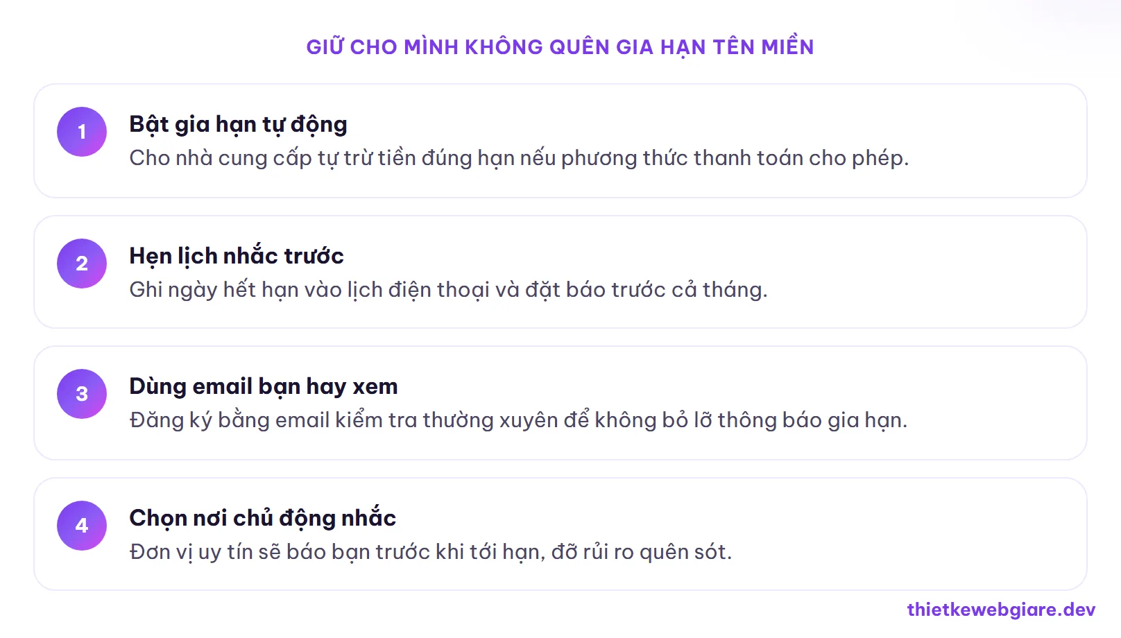 Giữ cho mình không quên gia hạn tên miền — cách đăng ký tên miền