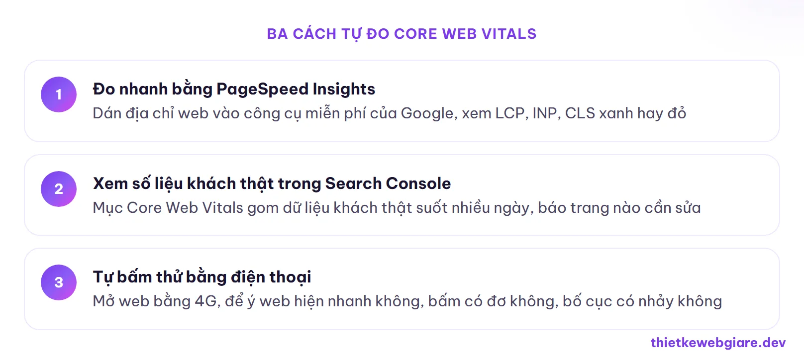 Ba cách tự đo Core Web Vitals — core web vitals là gì