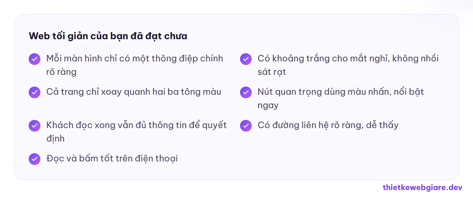 Web tối giản của bạn đã đạt chưa — thiết kế web tối giản