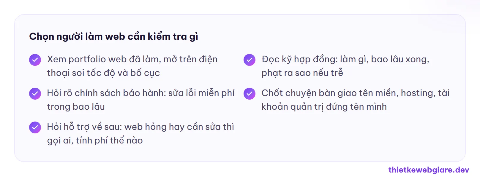 Chọn người làm web cần kiểm tra gì — thuê freelancer hay công ty thiết kế web