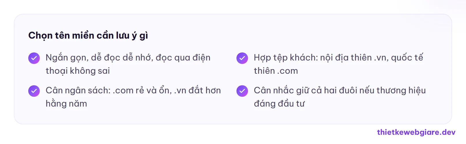Chọn tên miền cần lưu ý gì — tên miền .com hay .vn