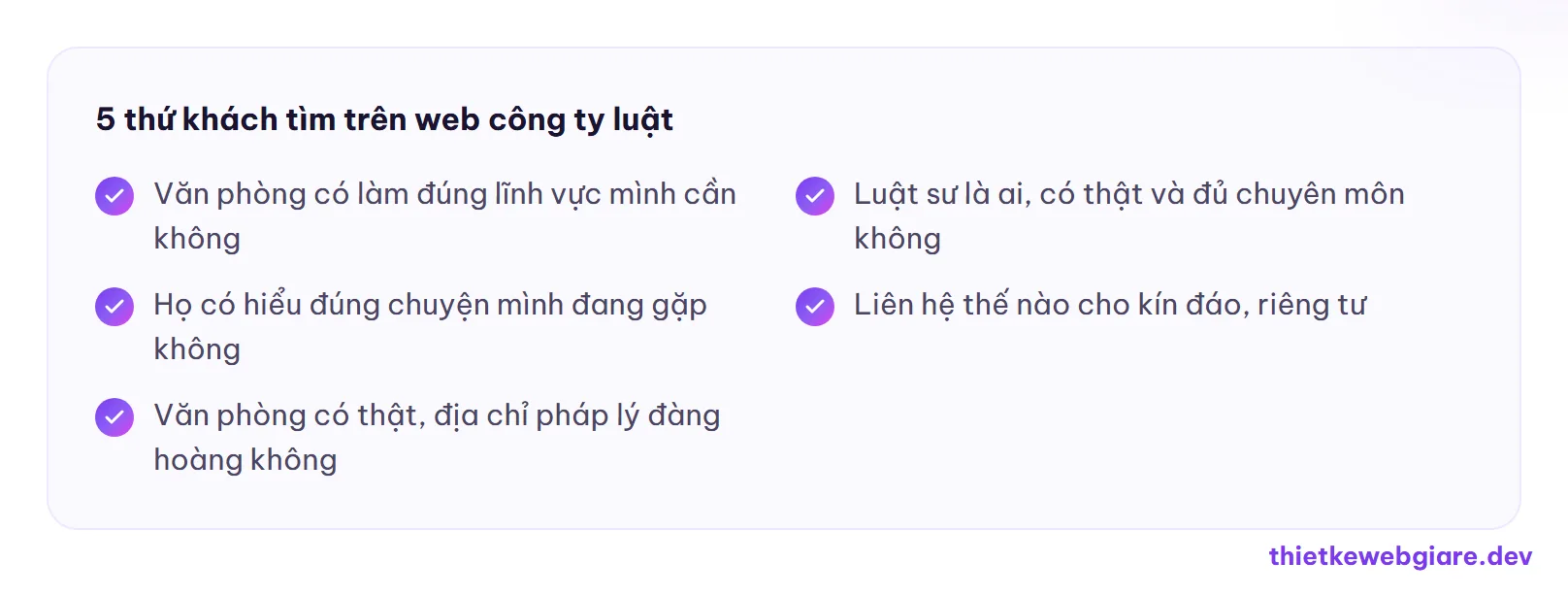 5 thứ khách tìm trên web công ty luật — thiết kế web công ty luật