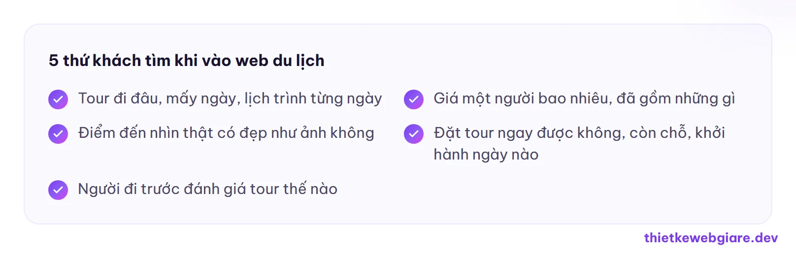5 thứ khách tìm khi vào web du lịch — thiết kế web du lịch
