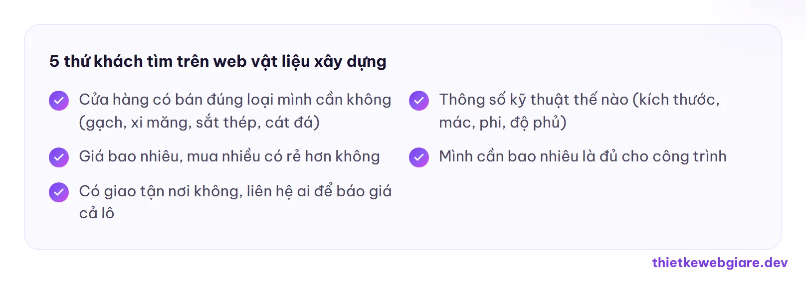 5 thứ khách tìm trên web vật liệu xây dựng — thiết kế web vật liệu xây dựng