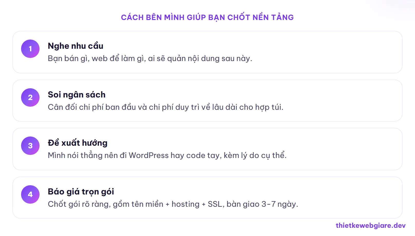 Cách bên mình giúp bạn chốt nền tảng — wordpress hay code tay