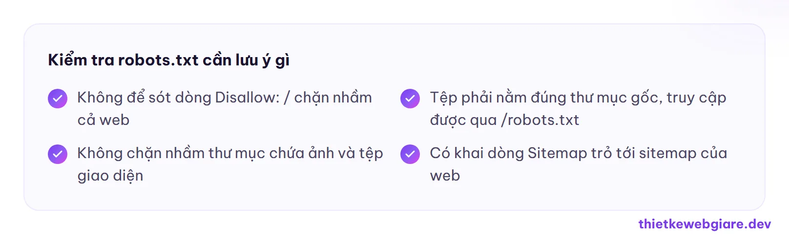 Kiểm tra robots.txt cần lưu ý gì — robots.txt là gì