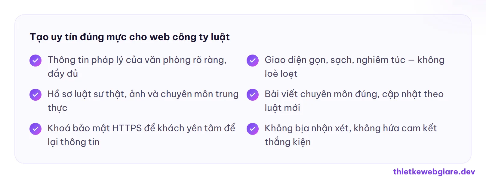 Tạo uy tín đúng mực cho web công ty luật — thiết kế web công ty luật