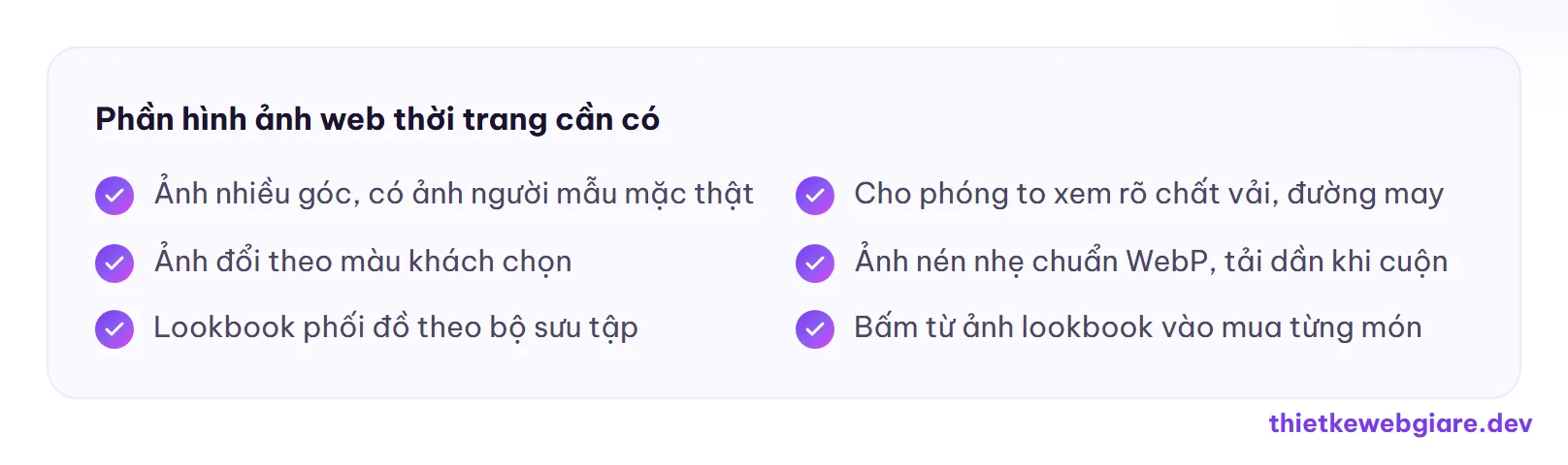 Phần hình ảnh web thời trang cần có — thiết kế web thời trang