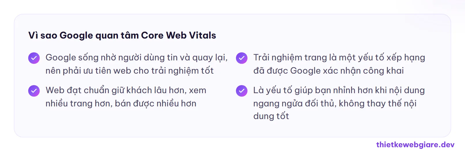 Vì sao Google quan tâm Core Web Vitals — core web vitals là gì
