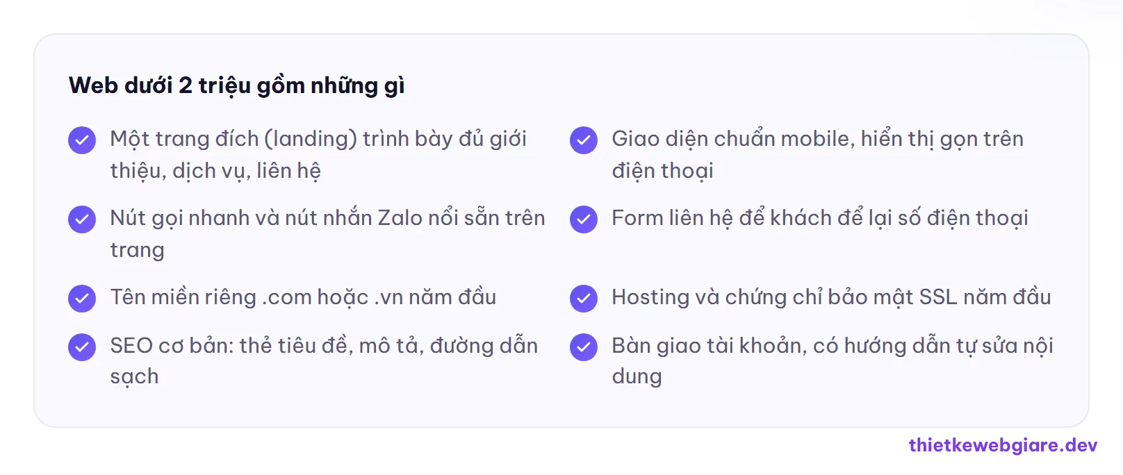Web dưới 2 triệu gồm những gì — thiết kế web giá rẻ dưới 2 triệu gồm những gì