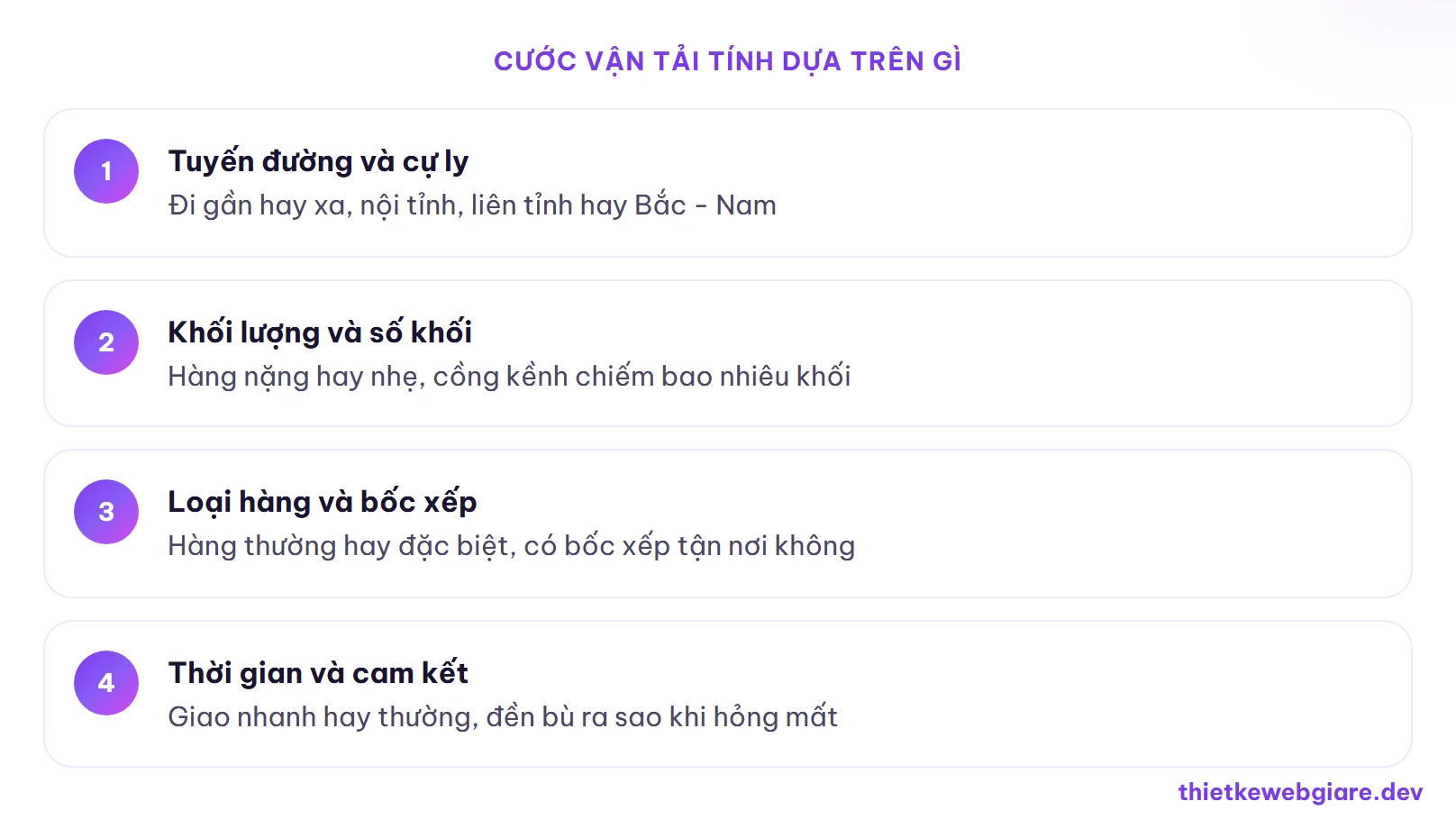 Cước vận tải tính dựa trên gì — thiết kế web vận tải